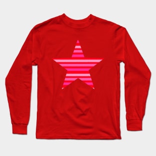 Pink and Red Stripes Long Sleeve T-Shirt